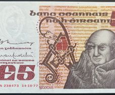 Ireland 1977 Series B 5 Pound Banknote EF