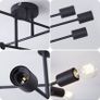 Modern 6 Head Sputnik Light,Adjustable Ceiling Lights Living Room with E27 Base, Black Ceiling Light for Bedroom,Kitchen Lights Ceiling,Chandeliers Ceiling Light Fittings (FREE SHIPPING) Image 3