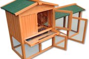 Chicken Coop Hen House Poultry Pet Hutch Bunny House Large Run with 2 Levels
