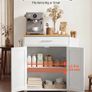 Kitchen Island Cart with Storage Mobile Rolling Storage Island on Swivel Wheels with Drawer Image 7