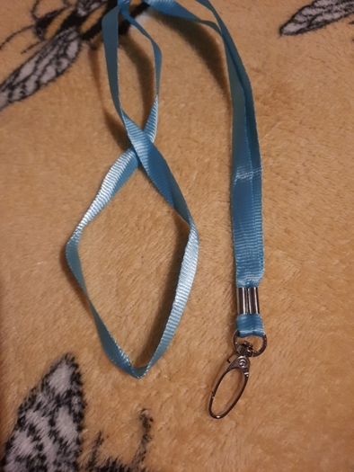 blue lanyard/badge holder