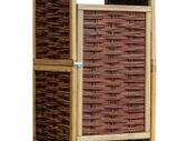 Single Bin Shed Pinewood and Wicker