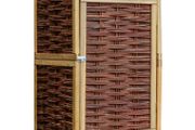 Single Bin Shed Pinewood and Wicker