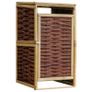 Single Bin Shed Pinewood and Wicker Image 5