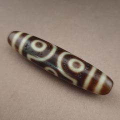 Antique 6 Eyes Himalayan Tibetan Agate Dzi Bead Amulet