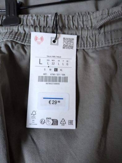 Zara Jade Green Jogger Fit Trousers.   S. L. -16.   B.N.W.T.
