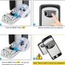 Key Safe Wall Mounted - Key Lock Box - Keysafe Outside Police Approved-IMURZ Lockbox-Outdoor Key Safe- Key Box Outdoor Indoor to Share Image 4