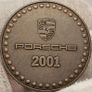 Porsche 2001 Calendar Coin Medal Scarce Image 2