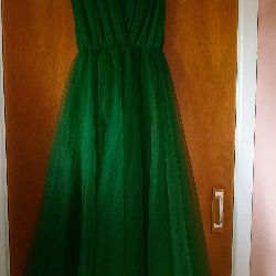 Emerald Green Maxi Gown Dress M Debs Wedding Christmas Party