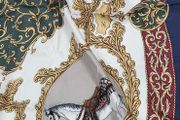 Vintage Ostinelli 100% Silk Made in Italy Equestrian Theme Scarf