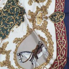 Vintage Ostinelli 100% Silk Made in Italy Equestrian Theme Scarf