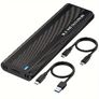10Gbps M.2 NVMe SSD Enclosure, USB 3.1 Gen 2 To NVMe PCI-E M.2 SSD Case, Tool Free M.2 USB Adapter Aluminum, Support UASP For NVMe SSD Size Image 4
