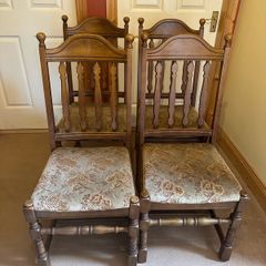 4 wooden dining chairs