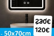 LED Bathroom Mirrors Speakers Demister Antifog Weather Station Clock Dual LED Sensor Touch