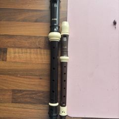 Treble and descant aulos recorders