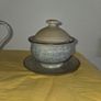 Hand Made 1970's  Irish Owen Killew Stoneware milk pitcher and sugar bowl Image 4