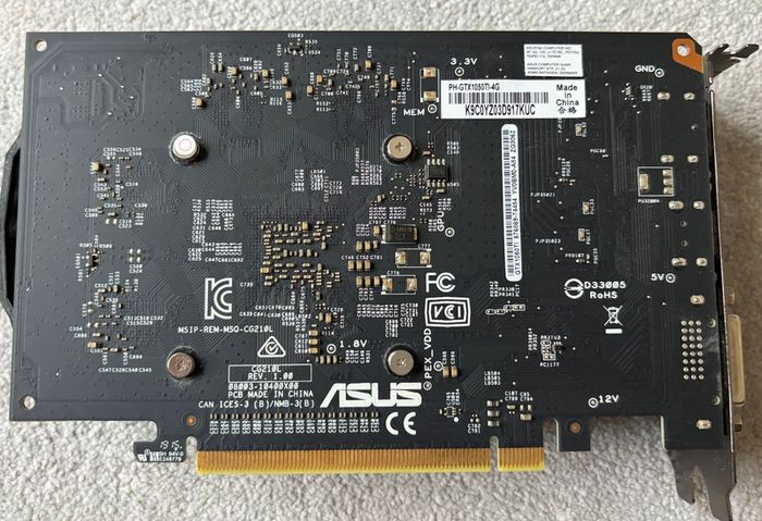 ASUS Phoenix GTX 1050 Ti 4GB GDDR5 graphics card