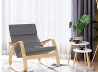 main image for ad BRAND NEW Sedia A Dondolo Poltrona Relax Reclinabile Chaise Longue Grigio Recliner Lounge Chair