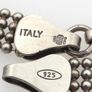 Vintage 925 Sterling Silver Signed Italian Ball Link Chain Image 5