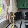 Lamp Vintage Gold metal tall slim table lamp Image 4