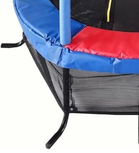 55 Inch 140 cm Kids Mini Trampoline Fun Bouncer Toy with Safety Bungee Cords Enclosure Net Bulit-in Zipper Frame Cover - Maximum Load 45KG (FREE POSTAGE)
