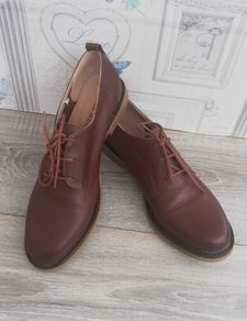 San marina mens brown leather shoes UK 6