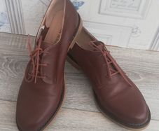 San marina mens brown leather shoes UK 6