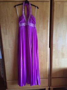 Purple full length dress size 10-12