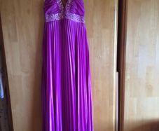 Purple full length dress size 10-12