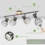 Spot Light Fittings for Ceilings Rotatable - Kitchen Lighting Ceiling Lights Wood - 4 Spotlights Ceiling Lights Black Wall Lights Living Room - Industrial Kitchen Lights E14 Wire Cage No Bulb Image 7