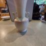 Antique Belleek China Vases With 2 Handles And Long Nick With Hint Of Pink Image 2