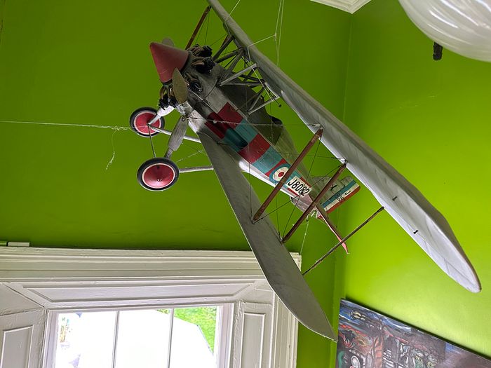 Scale model WW1 biplane