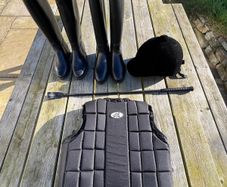 Horse Riding Gear, Boots, Whip, Helmet & Body Vest Protection