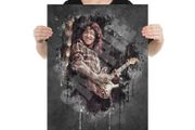 Rory Gallagher Abstract Poster A2 Size