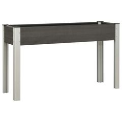 Garden Raised Bed 125x40x75 cm WPC Grey