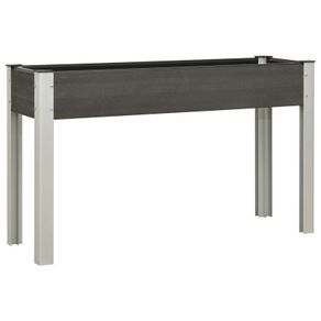 Garden Raised Bed 125x40x75 cm WPC Grey