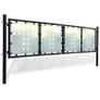Black Double Door Fence Gate 300 x 125 cm Image 2