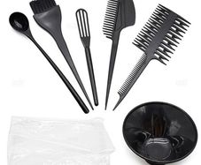 Hair Dye Brush And Bowl Set 6Pcs - Tint Hair Colouring Kit