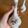 Vintage Small Flower Bud Vases England Fine Bone China Image 4