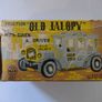 Line-Mar Tin Car: Friction Old Jalopy with Siren and Driver - (1940s-1950s with Box Rare) Image 10