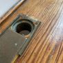 Antique RARE 1920s Kilrane National School PITCH PINE + CAST IRON Desk. Image 10