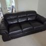 Black leather couches for sale Image 2