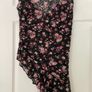 Mary Grant Top - Black with Rose Print - Size 1 Image 4