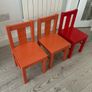 White IKEA Sundvik Children's Desk and 3 Kritter Chairs Image 5