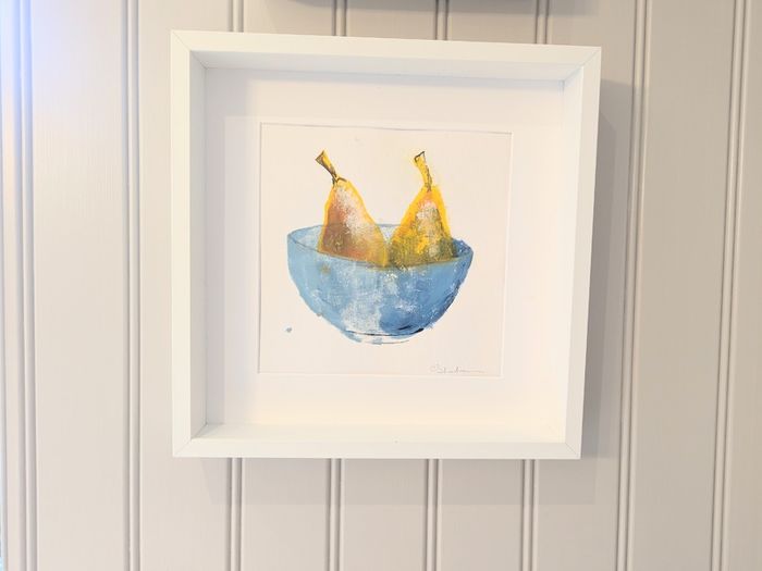 Signed Original Still Life in White Box Frame - perfect gift