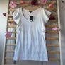 top Bnwt topshop 100% cotton frilled detail top/ tshirt Image 6