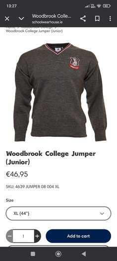 Woodbrook college bray school jumper