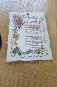 Vintage Wooden "Friendship" Plaque for Sale