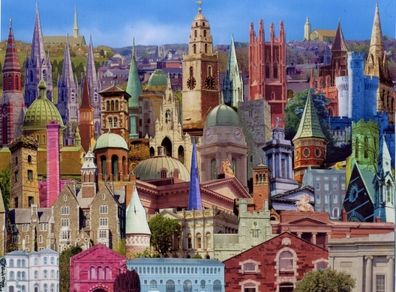 Laminated Print of Cork City Photo-Collage by Patrick O'Hara | A4 & A3 Sizes Available | Architectural Artwork