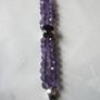 Double Strand Faceted Amethyst Bead Bracelet, 925 Silver Clasp, 7in/18cm Image 8